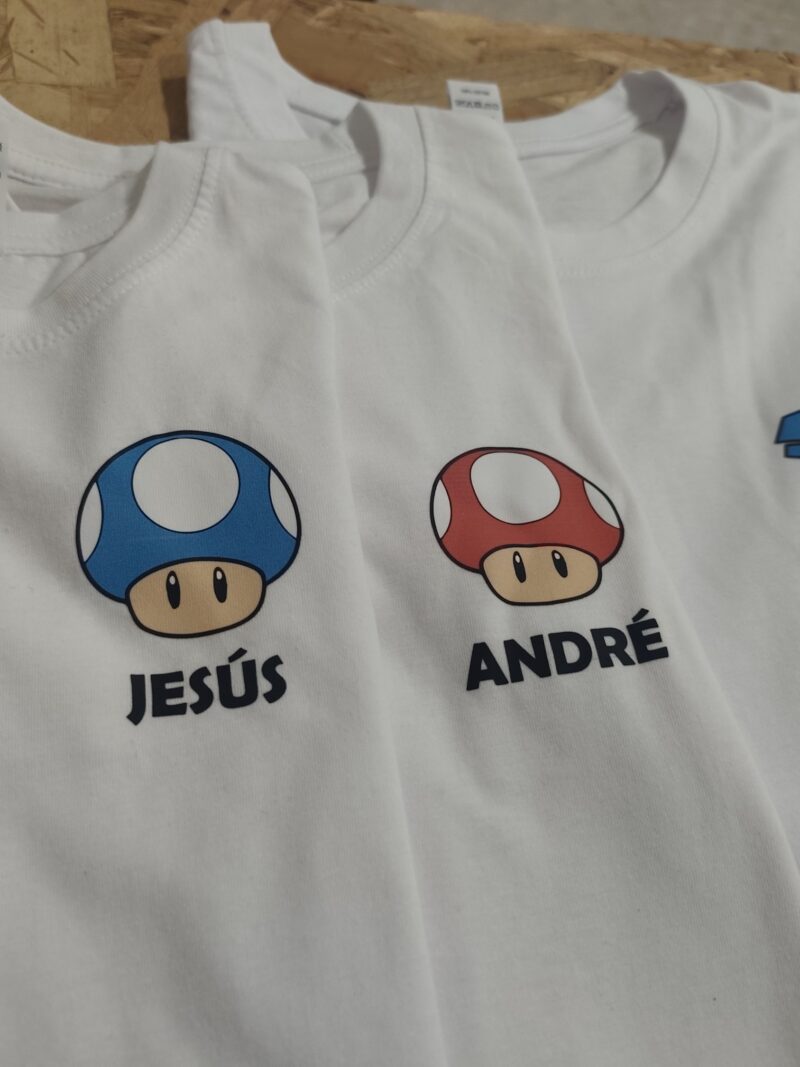 👕🍄 Pack camisetas “Súper Papá e Hijos”Mario Bros